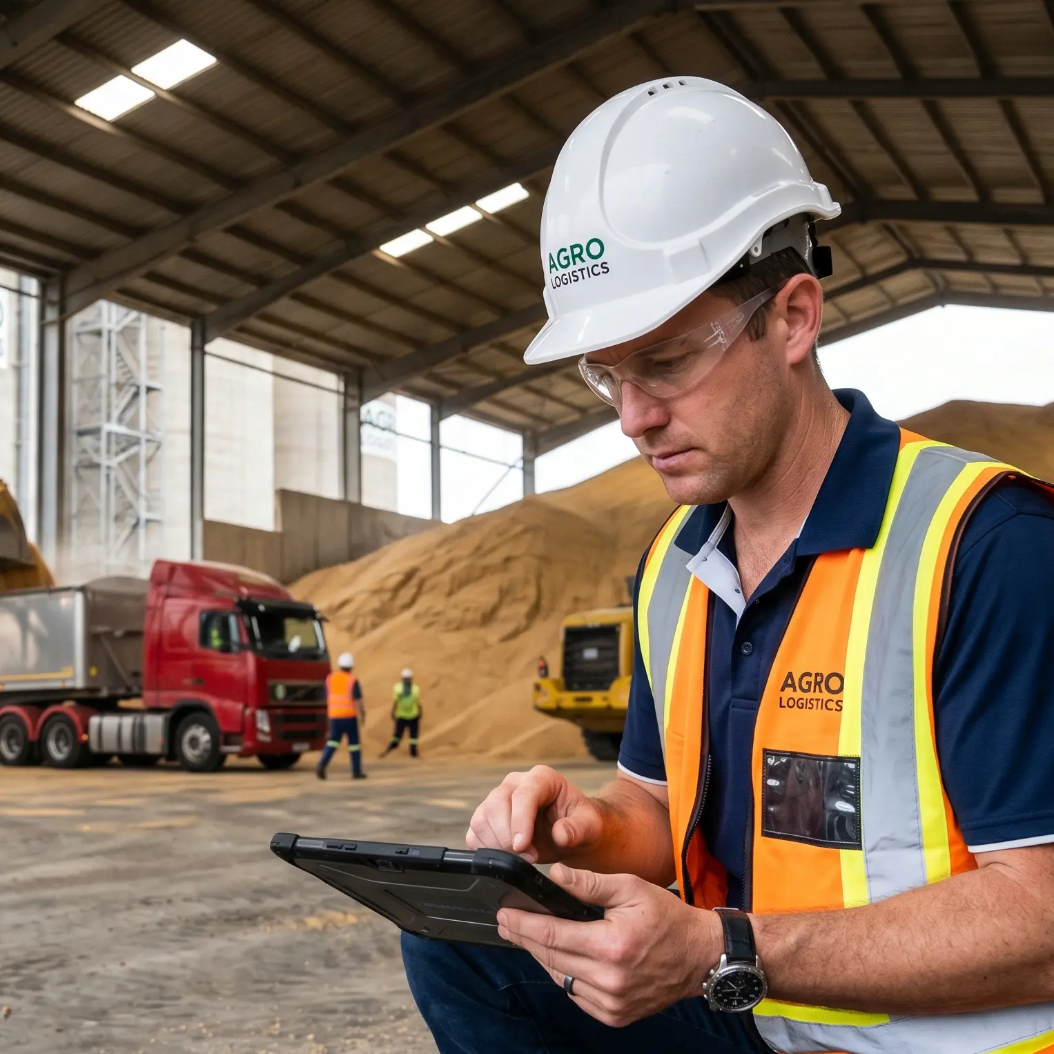 Cargador creando documento de transporte con QR para conductores